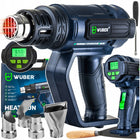 OPALARKA ELEKTRYCZNA 2 BIEGI REGULACJA LCD MOCNA 2000W + 5 DYSZ + SZPACHLA pistolet do gorącego powietrza 650°C 500