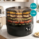 Suszarka do Grzybów Owoców Duża Ø34cm ariva FEN 500W 5 Tac XXL Timer Dehydrator żywności do ziół i warzyw, regulacja