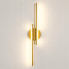 Kinkiet LED lampa ścienna złota nowoczesna do salonu korytarza 24W 4500K 60cm oprawa aluminiowa 2 punkty świetlne