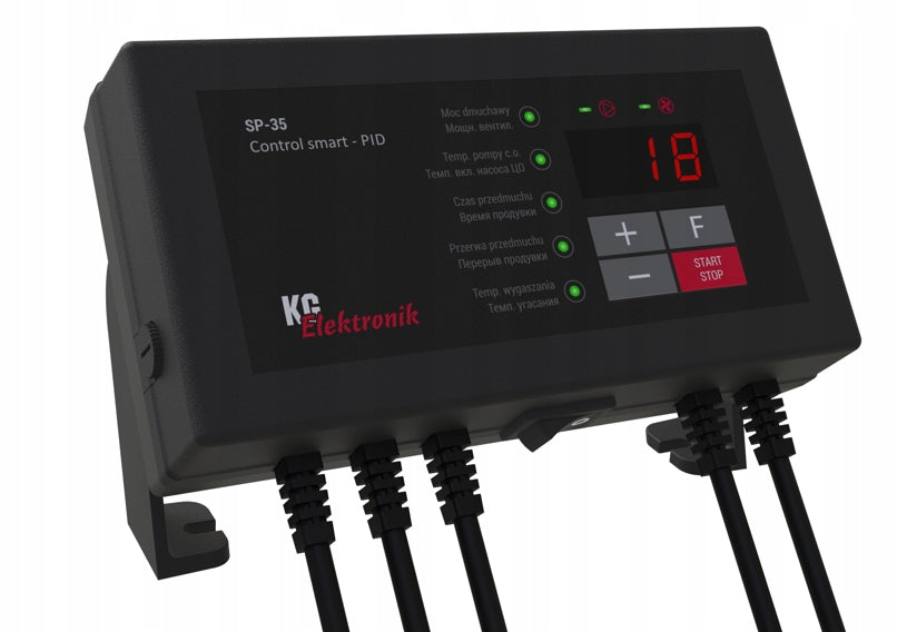 STEROWNIK DO KOTŁA POMPY WENTYLATORA SP-35 WIFI KGELEKTRONIK regulator przewodowy czarny
