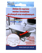 Zestaw do naprawy wanien i brodzików - Hydrojet - akryl papier pasta utwar. renowacja powierzchni, uzupełnianie ubytków