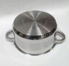Garnek tradycyjny stalowy z pokrywką 3,0 l Kinghoff indukcja gaz rondel nierdzewny z powłoką nieprzywierającą 20 cm do