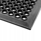 Wycieraczka pod drzwi wejściowa mata butów uniwersalna 60x90cm z najazdem gumowa czarna 14 mm do domu