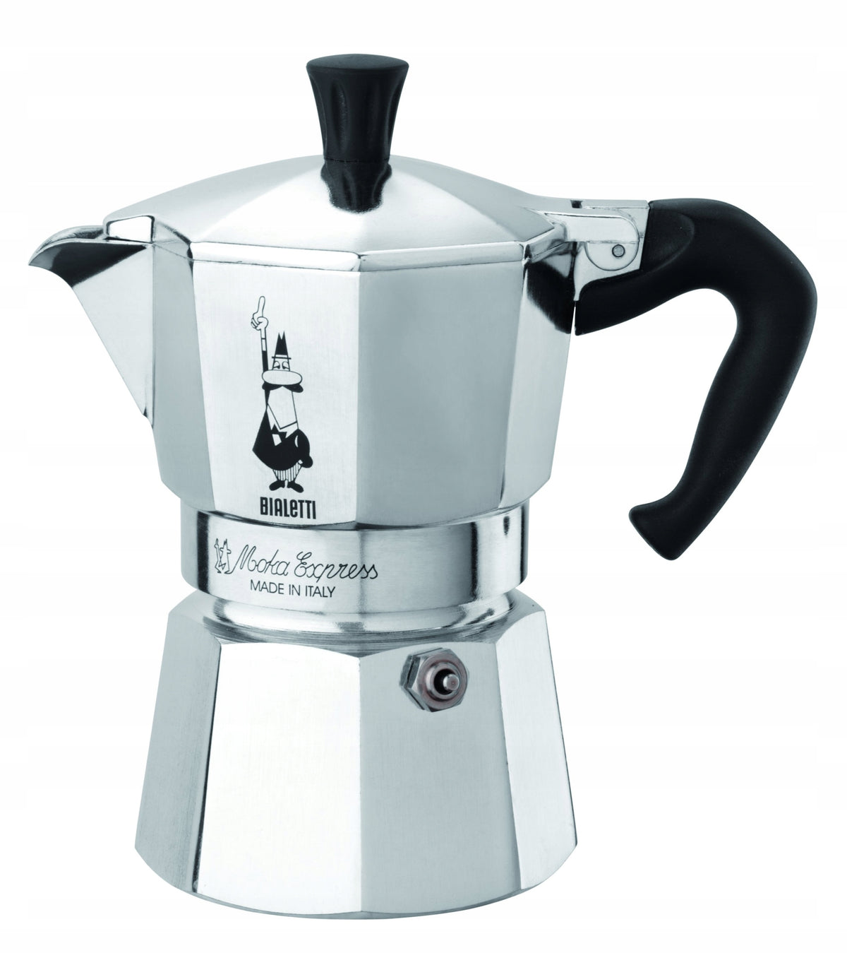 Kawiarka Bialetti Moka Express 130 ml 3 filiżanki aluminiowy zaparzacz do kawy, możliwość mycia w zmywarce