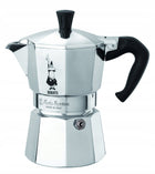 Kawiarka Bialetti Moka Express 130 ml 3 filiżanki aluminiowy zaparzacz do kawy, możliwość mycia w zmywarce