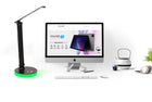 LAMPKA NA BIURKO BIURKOWA LED DO CZYTANIA SZKOLNA DOTYK REGULOWANA RGB USB lampa stołowa ściemniana czarna 35 cm 9 W