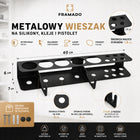 Wieszak uchwyt warsztatowy na silikony kleje tuby i pistolet metalowy organizer ścienny do garażu, 40 cm, listwa do