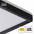Plafon LED panelLL PLAF02CCT L17,5W czarny kwadrat zmiana barwy 30cm lampa sufitowa ze zintegrowanym źródłem, do