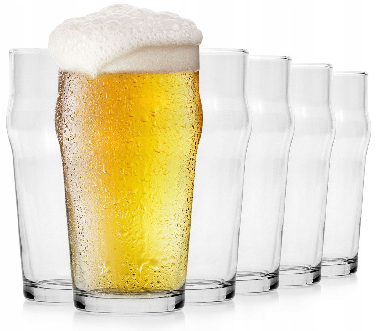 Szklanki pokale kufle do piwa Glasmark Nonic Glass LAGER IPA APA 530ml 6szt naczynia barowe, przezroczyste, można myć w