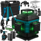 Poziomica laserowa poziomica 4D 16 linii laser krzyżowy 360 zestaw statyw niwelator do prac remontowych i budowlanych