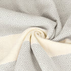 Plażowy Ręcznik Bawełniany Fouta Hamam 100x200 Pareo Jasny Szary Duży do sauny, kąpieli, okrycie po kąpieli