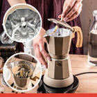 Kawiarka elektryczna Klausberg KB-7999 Moka 6 espresso 500W on/off Beżowa 300 ml 500 w beżowy aluminium, tworzywo