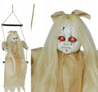 Interaktywna wisząca dekoracja dziewczynka na huśtawce 75 CM halloween ozdoba halloweenowa, straszak na imprezę