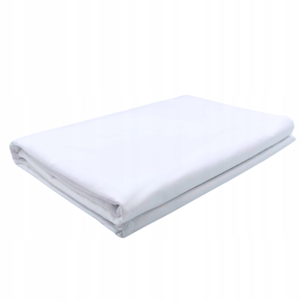 Prześcieradło hotelowe tradycyjne klasyczne mikrofibra białe 200x220cm płaskie na łóżko, do materaca o grubości do 20 cm