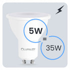 10x Żarówka LED GU10 5W = 35W 500lm 3000K 120° lumiled NIE mruga premium reflektor punktowy, zamiennik halogenu, ciepłe