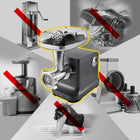 Maszynka do mięsa Yoer 6w1 Metalowa 2100W 3,5kg +Szatkownica +27 elementów nominalna srebrny/szary