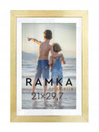 Złota Ramka na zdjęcie A4 21x29,7 cm Foto Ramki 29,7x21 cm oprawa fotografii z tworzywa sztucznego, żółta dekoracja