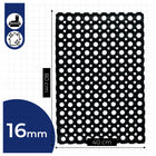 Wycieraczka pod drzwi mata wejściowa gumowa ażurowa czarna gruba 40x80 cm podkład do obuwia, na próg, przed dom