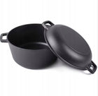 Garnek Żeliwny z Pokrywą 26cm Patelnia Garnek Brytfanka 4,5 L indukcja GAZ naczynie do piekarnika, kuchenki