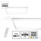 Plafon LED prostokątny z pilotem+backlight 24W nightlight LightLogic PLAF02 lampa sufitowa, oświetlenie do pokoju