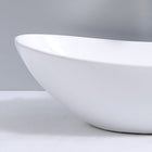Veldman Umywalka ceramiczna nablatowa zuzan 48 white misa łazienkowa owalna bez otworu na baterię