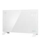 Grzejnik elektryczny szklany konwektorowy programowalny timer 2500W WiFi 820 mm 470 mm grzewcza biały
