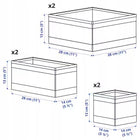 Ikea skubb komplet pojemników 6 szt. szary # organizery do szuflad, wkłady do szuflady, przegródki do przechowywania