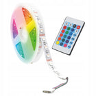 Pasek LED taśma 4m RGB + pilot listwa świetlna dekoracyjna, oświetlenie wielokolorowe do wnętrz, 230 V, 2000 lm, IP20