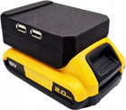 Adapter baterii DeWalt zasilacz USB do ładowania na akumulator powerbank przejściówka, zasilanie telefonu i urządzeń
