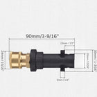 SZYBKOZŁĄCZKA ADAPTER PRZEJŚCIÓWKA 1/4 BAYONET do Karcher K2-K7+5DYSZ MYJKI do pistoletu ciśnieniowego, gwint M18
