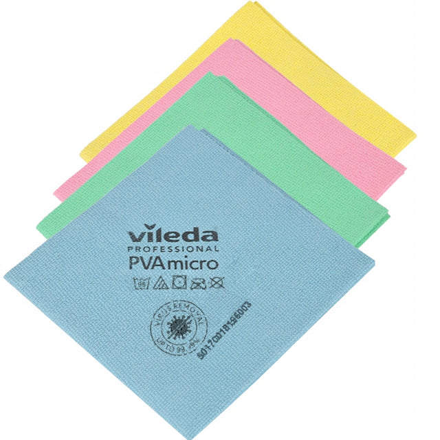 Ścierka Vileda PVA micro professional magiczna szyb mikrofibra 38x35cm 4szt do okien i luster, czyszczenie szkła, chłonny ręcznik