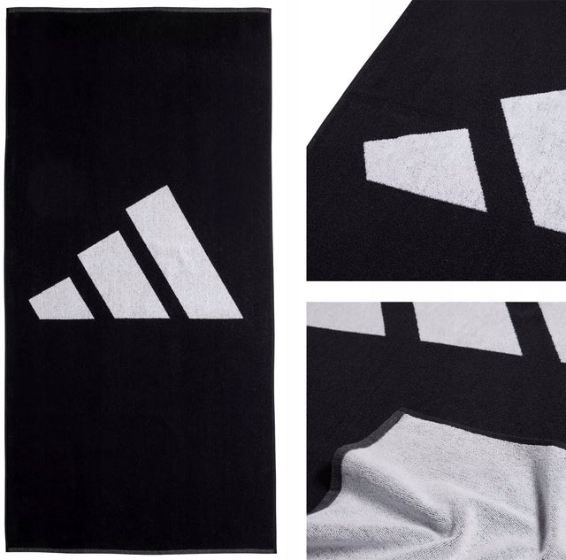 Adidas duży ręcznik plażowy kąpielowy szybkoschnący chłonny frotte 140 x 70 bawełniany na basen nad morze sportowy 300-400 GSM