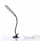 Lampka biurkowa LED biurowa szkolna USB klips do nauki czytania pracy przy komputerze 55 cm zasilanie sieciowe biała