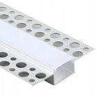 Profil Aluminiowy LED Podtynkowy Szeroki 20mm Wpuszczany Płyt kg regips 2m listwa do taśmy oświetleniowej, montaż w