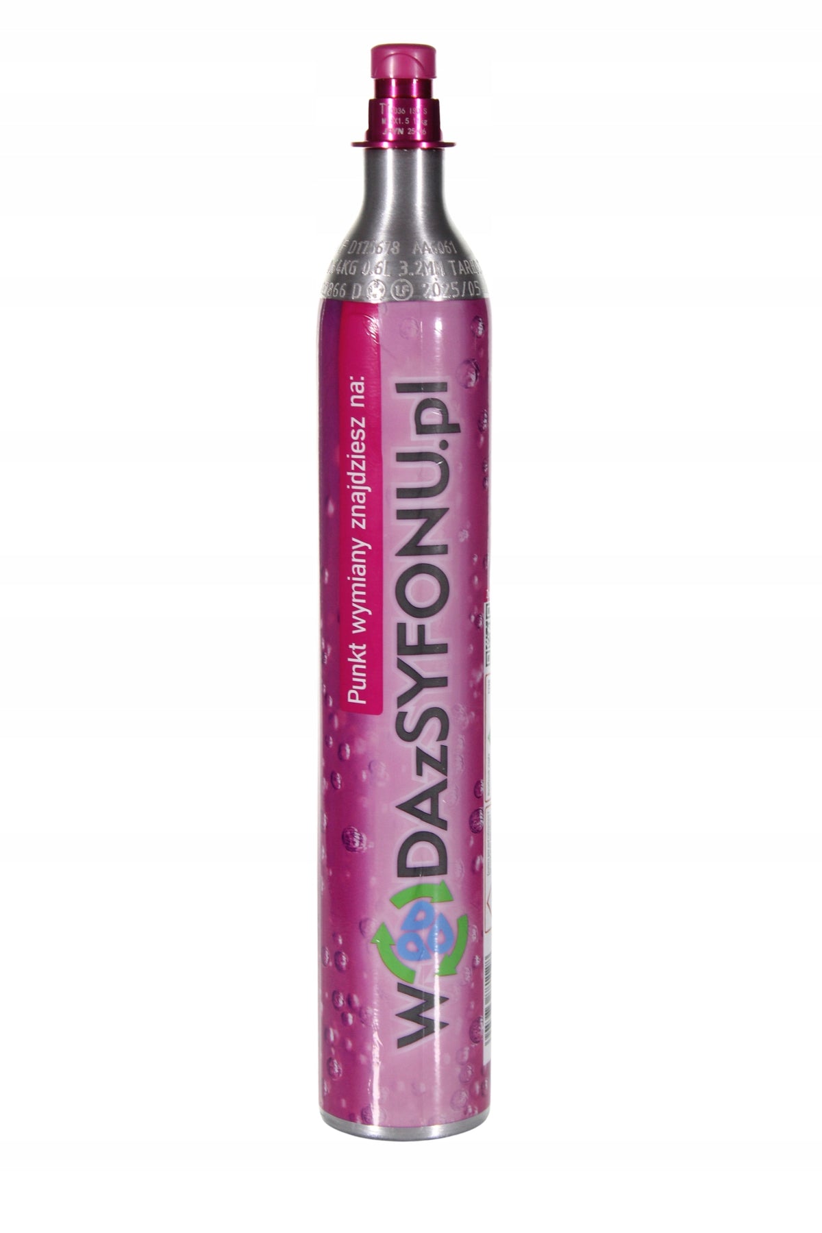 Nabój butla cylinder Soda Quick connect CO2 425g Pełna wkład do saturatora, do gazowania wody, gaz spożywczy