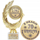 Prezent Na 70 Urodziny Statuetka Dla Babci Dziadka Mamy Taty Na 70 Lat ozdobny dyplom, ramka z życzeniami, dekoracja