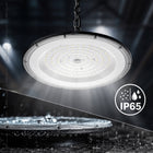 Lampa Wisząca Przemysłowa Hermetyczna LED UFO IP65 HighBay 150W 22500lm do hali, magazynu i warsztatu, aluminiowa