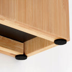 Stojak na noże bambusowy 19,5x9x23 cm organizer kuchenny, wyjmowany wkład bez szczelin, uniwersalne wnętrze