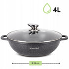 Garnek 4,0 L marmurowy Patelnia Wok brytfanna pokrywa indukcja GAZ kamille aluminiowy 28 cm do piekarnika zmywarki