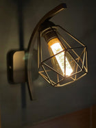Kinkiet ścienny lampa ścienna DIAMOND vintage loft czarny kinkiety lampy oprawa metalowa, 1 punkt światła, gwint E27
