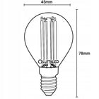 6x Żarówka LED E14 Kulka P45 7W = 60W 806lm 4000K Neutralna 360° filament źródło światła do lamp stołowych, kinkietów i