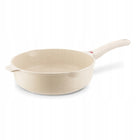 KONIGHOFFER CREAMY MARBLE Patelnia głęboka z pokrywką 28x8,5 cm / indukcja garnek do duszenia, powłoka
