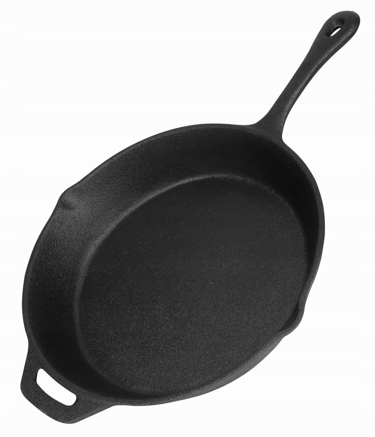 Patelnia żeliwna duża 30cm ciężka czarna rossner MM7063 naczynie do smażenia na indukcję, gaz, kuchnię elektryczną i
