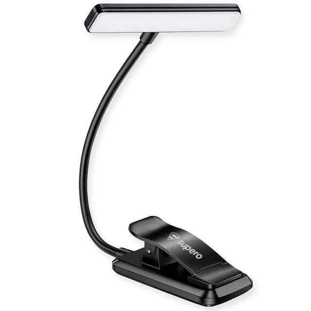 Lampka do czytania książek bezprzewodowa z 24 LED, obracana elastyczna 360° na klips, ściemniana, akumulatorowa, oświetlenie biurkowe