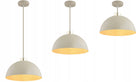 Lampa Wisząca Zwis Plafon Żyrandol Ecru Beżowa Kaszmir Moon Led oprawa sufitowa metalowa E27 1-punktowa klosz 18 cm do
