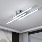 Lampa sufitowa lampa LED wiszaca srebro 6500K nowoczesna do salonu 18W żyrandol aluminiowy 3-punktowy 14 cm 55 cm