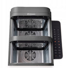 Frytkownica beztłuszczowa dwukomorowa pionowa panel boczny LED Air Fryer szary