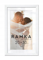Ramka na zdjęcia 20x30 cm z podpórką Biała oprawa fotografii z tworzywa sztucznego do postawienia, dekoracja wnętrza