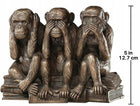 Trzy mądre małpy figurka rzeźba dekoracja darwin figurka ozdoba do domu N82 statuetka z żywicy, beżowa, 12,7 cm, symbol