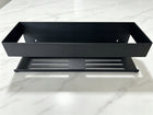 Półka łazienkowa naścienna Royal Artisan czarna stal nierdzewna 30x10x8 cm czarny